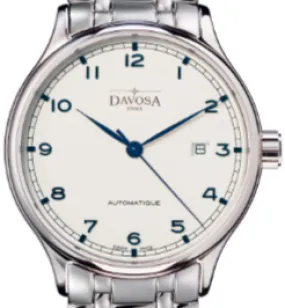 Classic Automatic Swiss-Made White Blue Executive Watch 16145611
