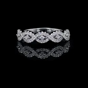 Classic Infinity Half Eternity Diamond Ring 14kt