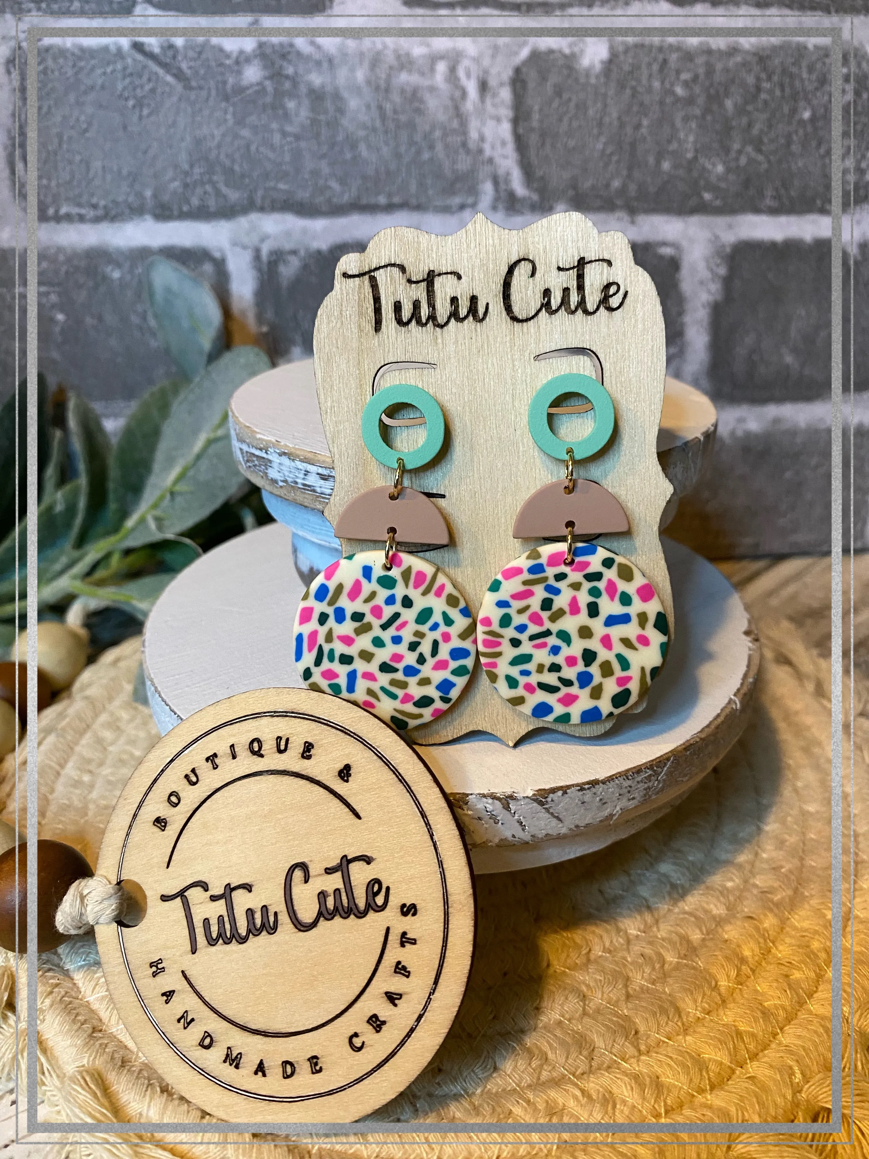 Colorful drop earrings