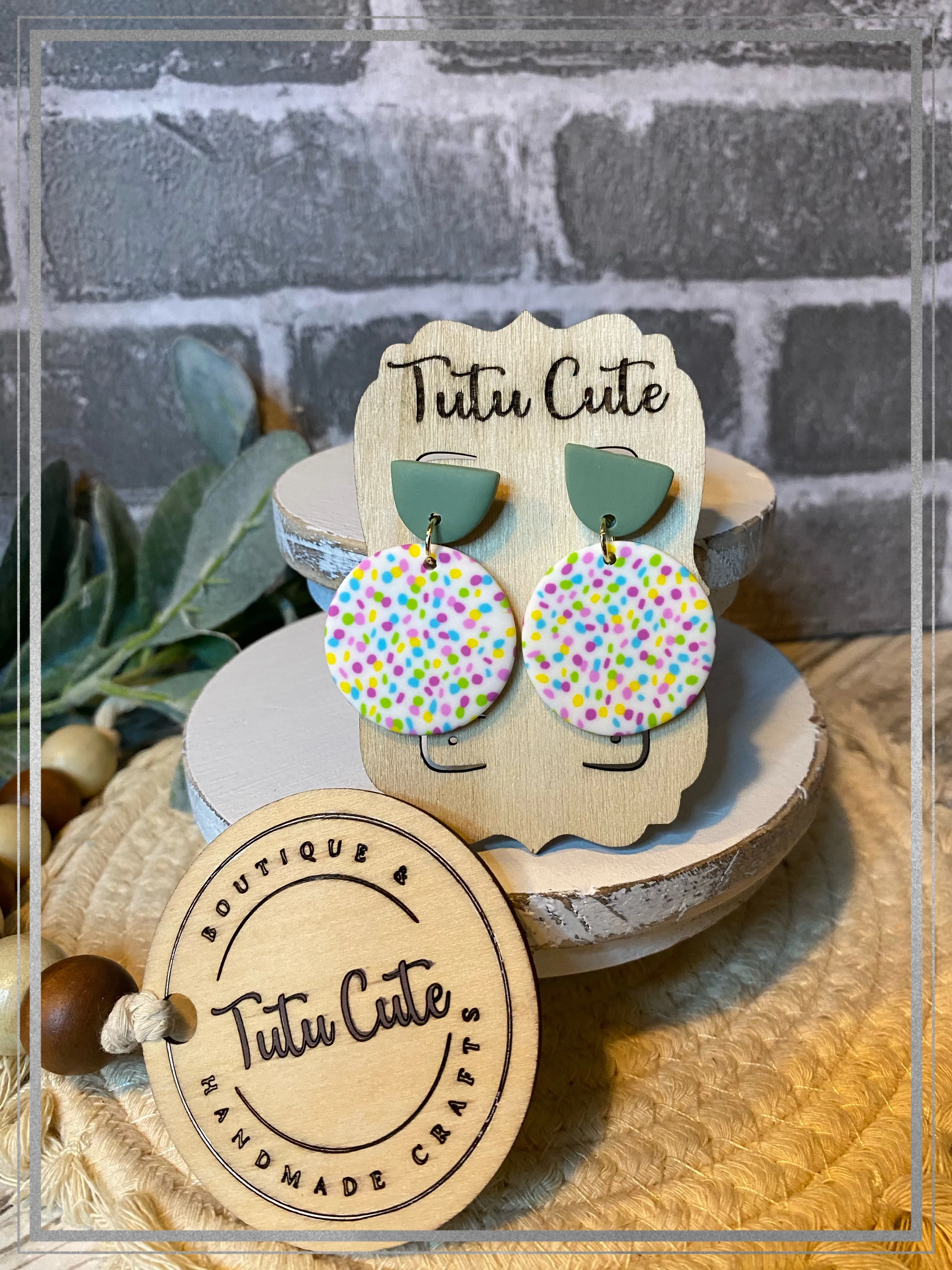 Colorful drop earrings
