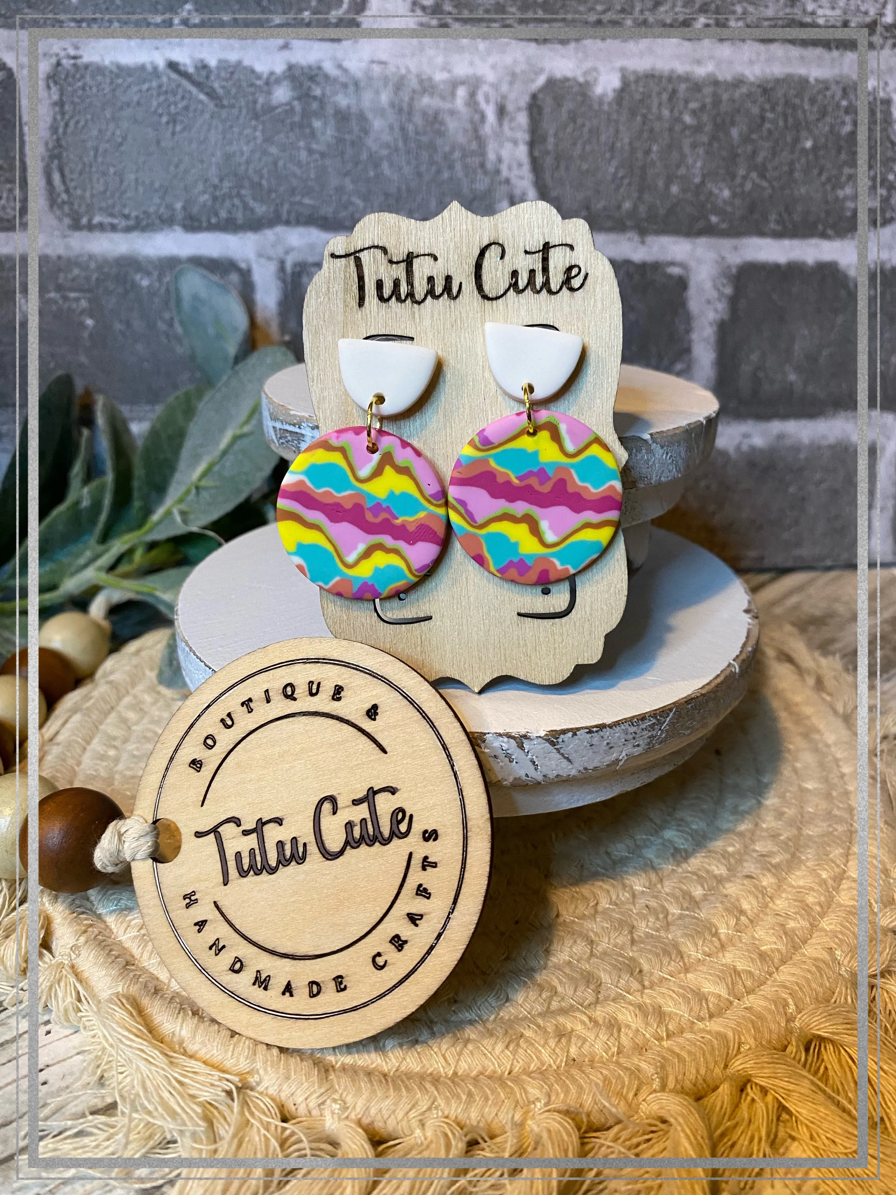 Colorful drop earrings