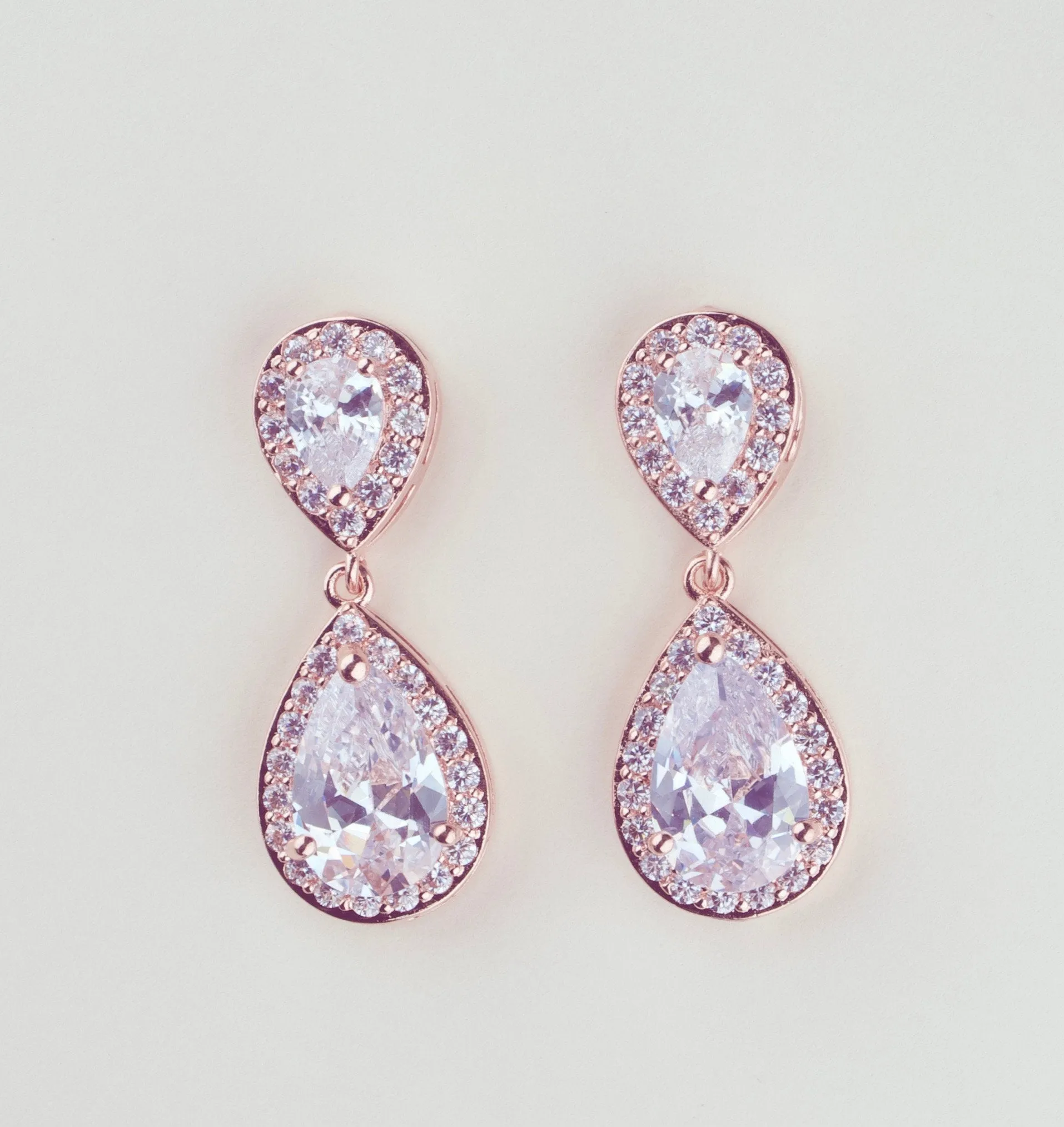 Crystal Bridesmaids Earrings Gold Drop Earrings Silver Wedding Jewelry Crystal Tea drop Earrings Gold Bridal Jewelry Bridesmaids earrings