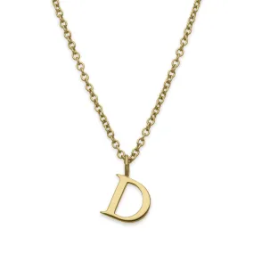 D Letter Gold Necklace