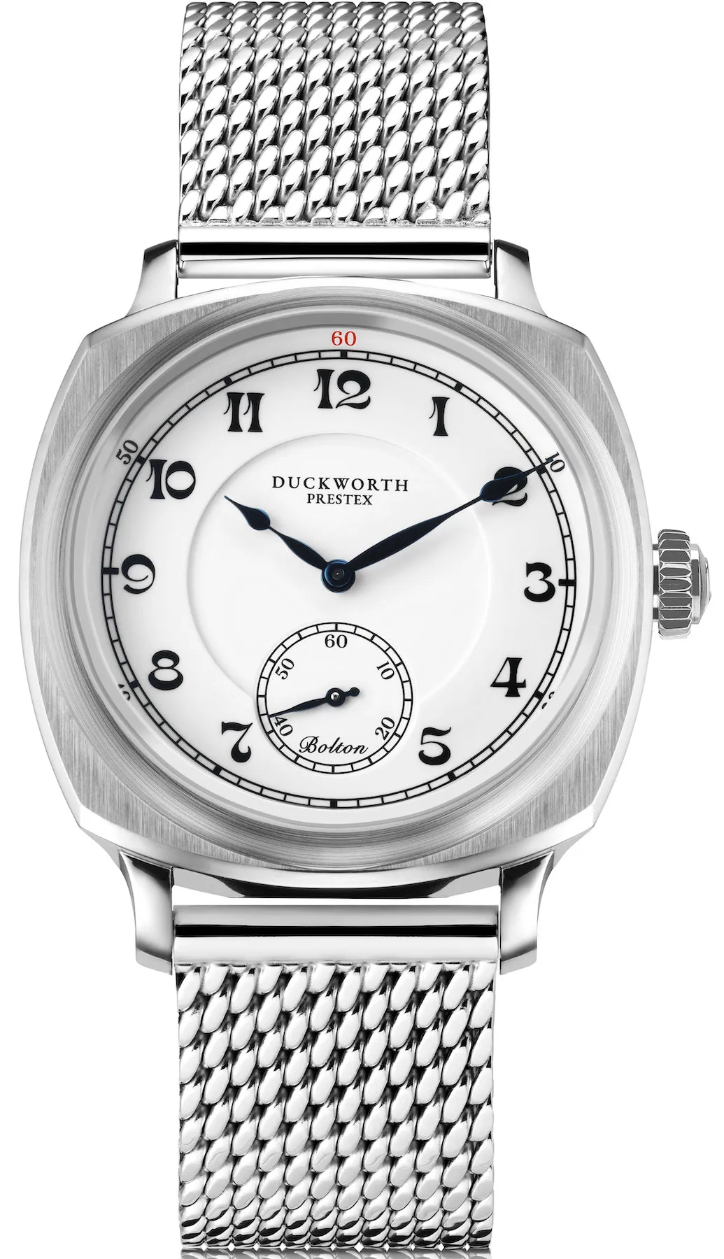 Duckworth Prestex Bolton Small Seconds White Mesh Bracelet