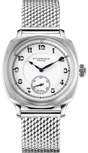 Duckworth Prestex Bolton Small Seconds White Mesh Bracelet
