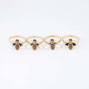 Elegant Bee Napkin Holder - Set of 4