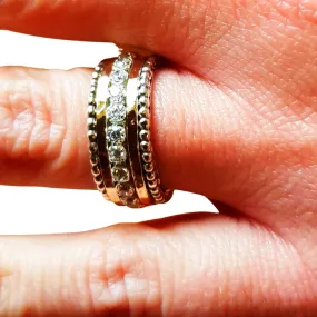 Fidget rings women made in israel romantic spinner ring