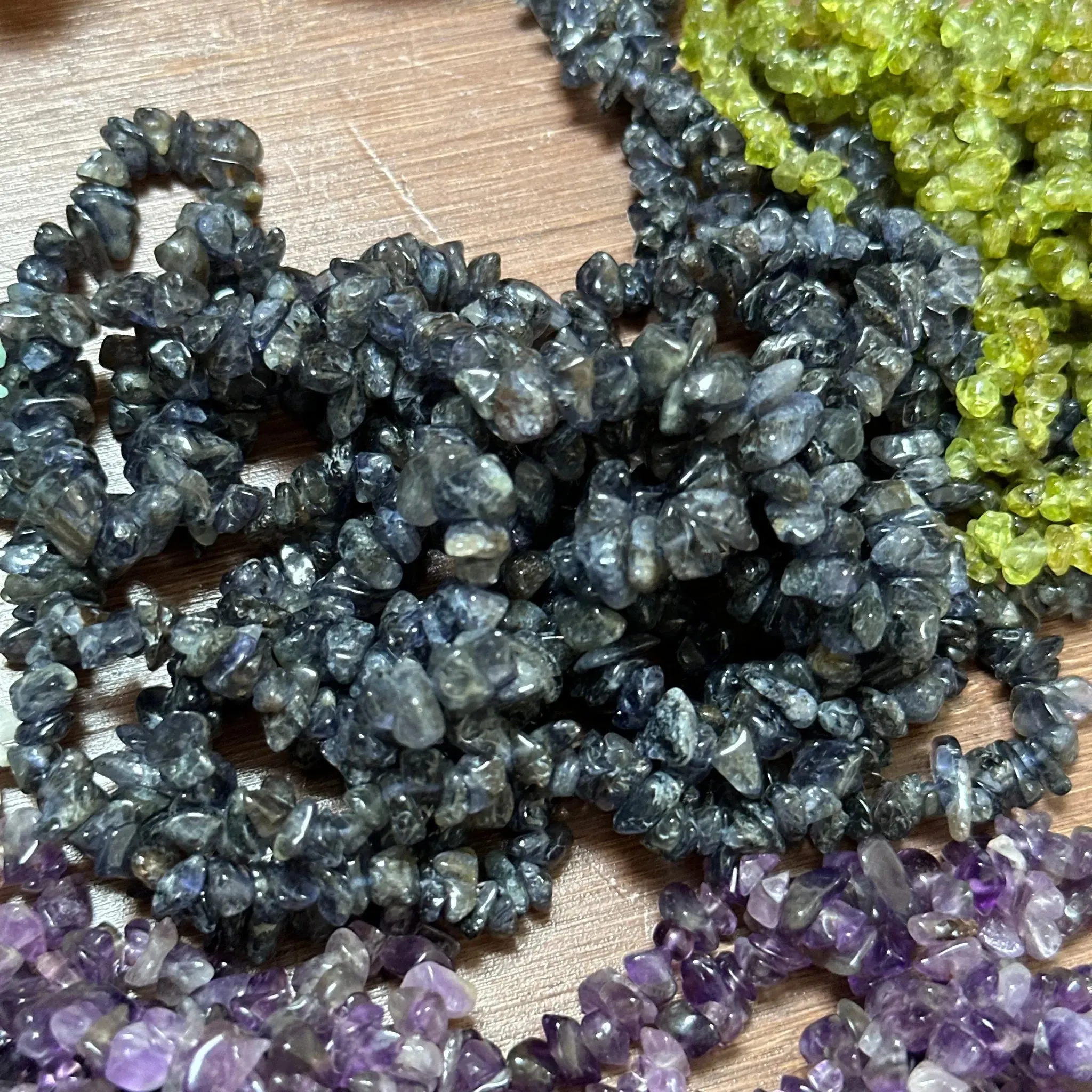 Gemstone Chip Necklaces 33 nch