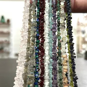 Gemstone Chip Necklaces 33 nch