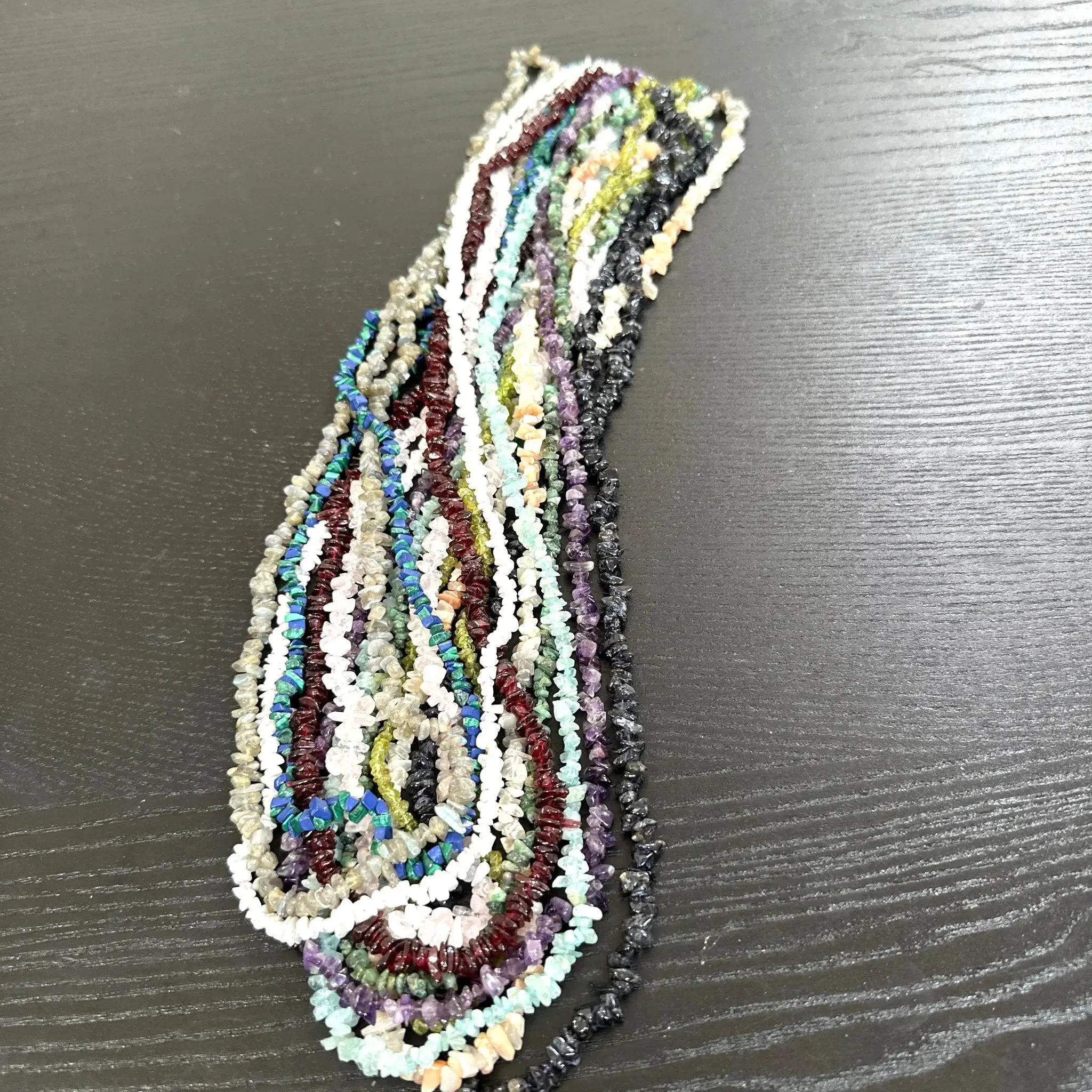 Gemstone Chip Necklaces 33 nch