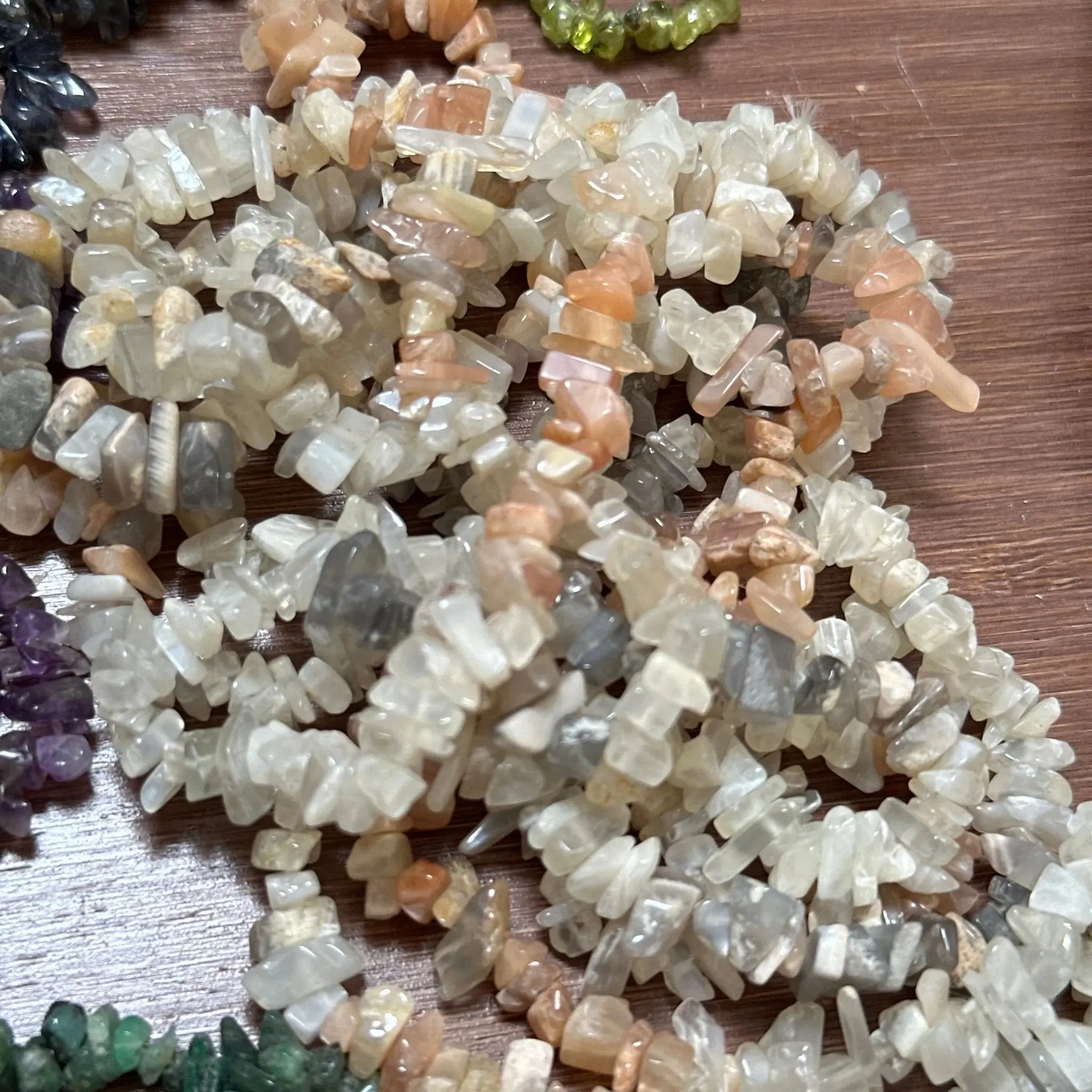Gemstone Chip Necklaces 33 nch