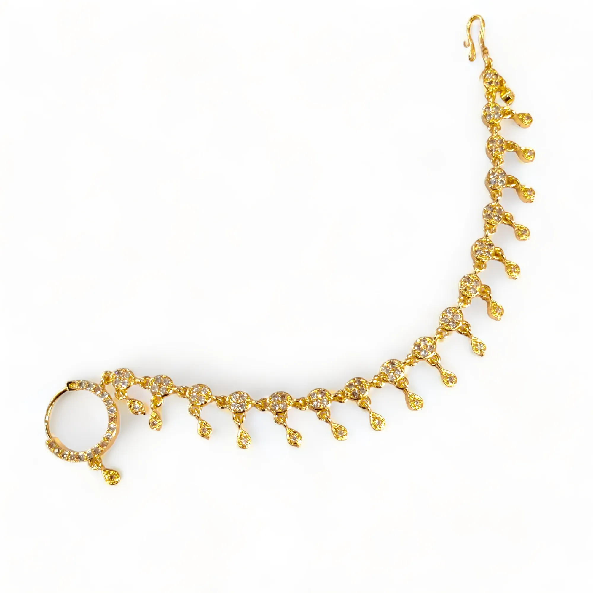 Gleaming Gold Nose Pin