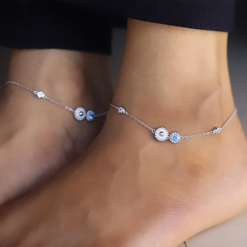 Gleaming Sunburst Silver Payal