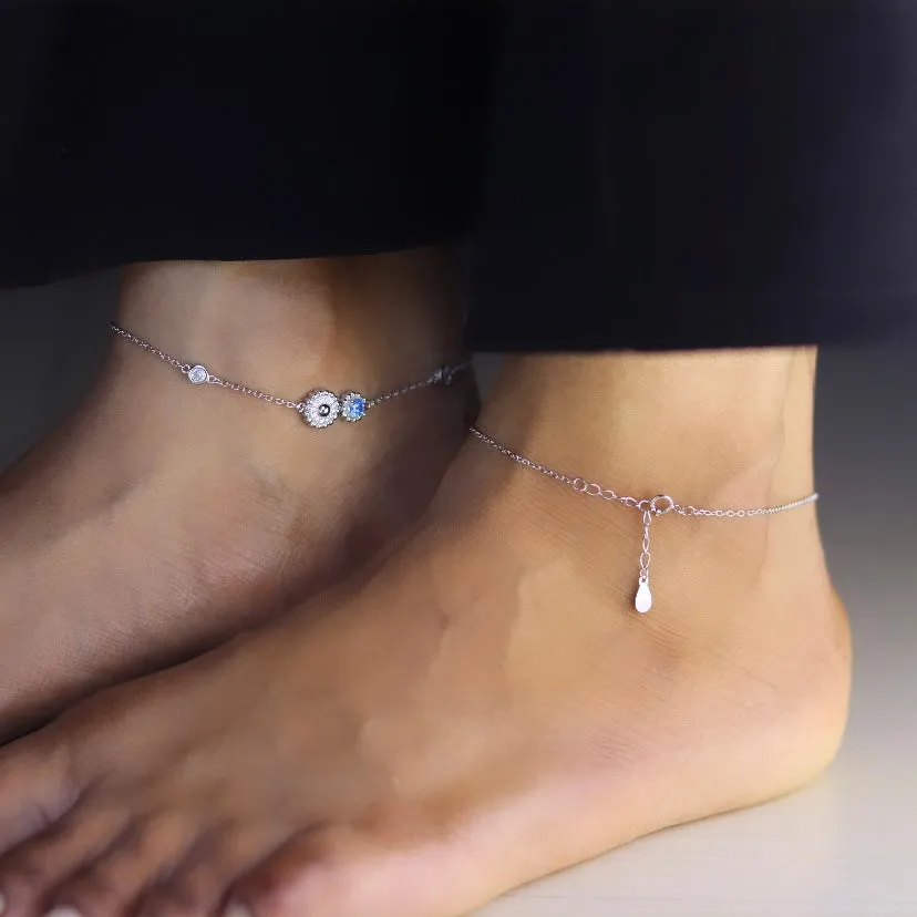 Gleaming Sunburst Silver Payal