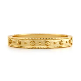 Gold Berry Hinged Bangle