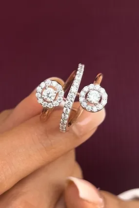 Gold Stone Gleaming Halo Ring