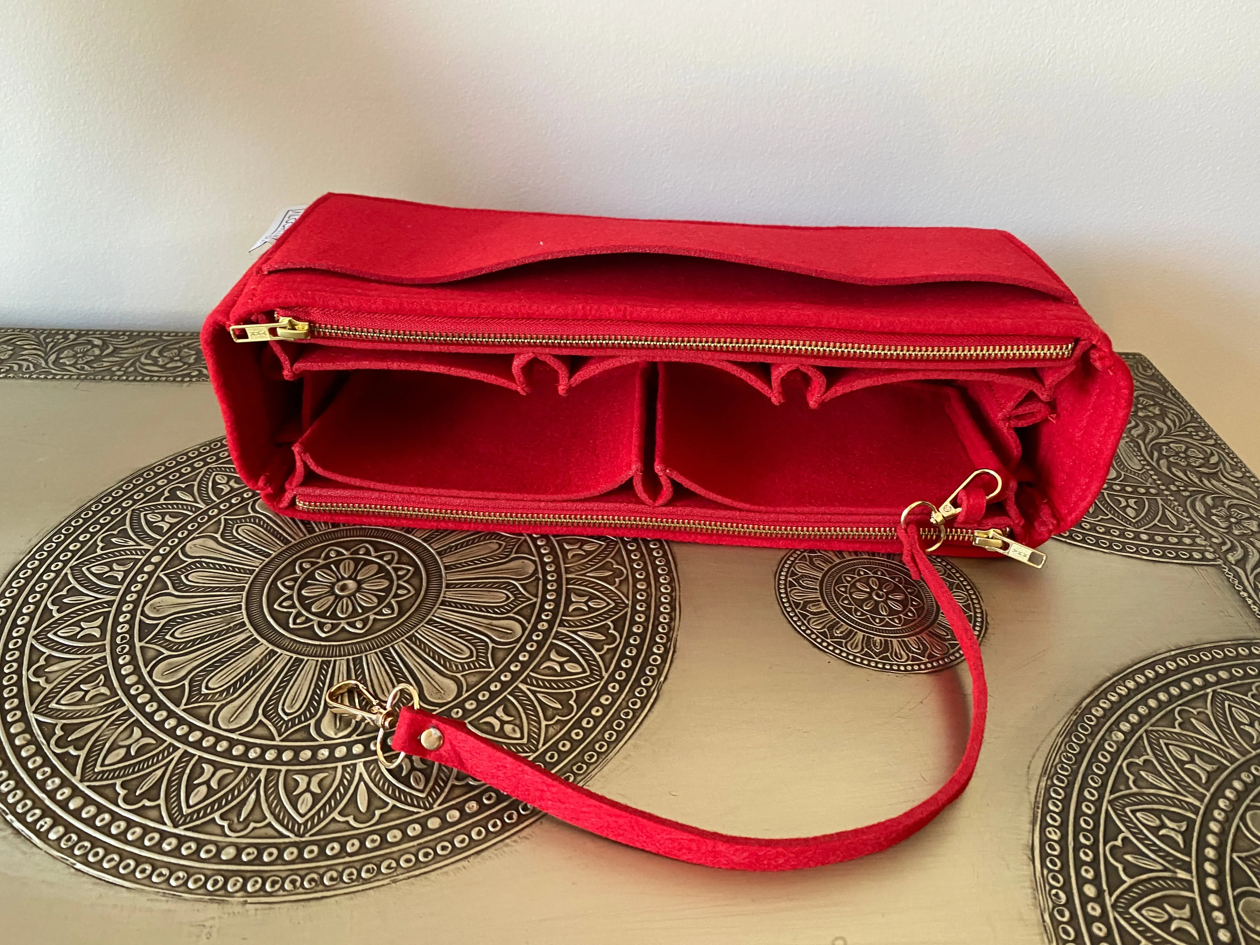Graceful PM LV Purse Organizer Insert, 3mm Felt, Cherry Red Shaper/Liner/Protector, Only @AlgorithmBags® for Louis Vuitton