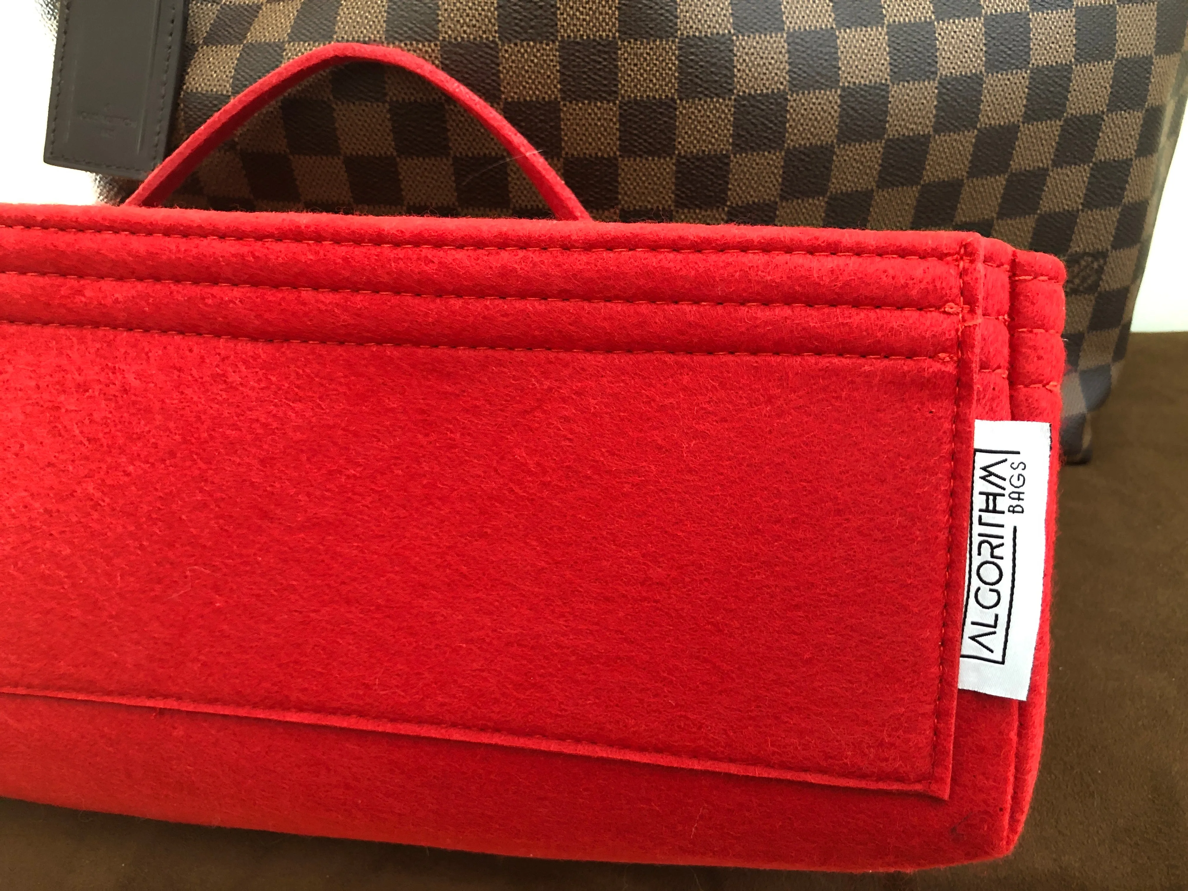 Graceful PM LV Purse Organizer Insert, 3mm Felt, Cherry Red Shaper/Liner/Protector, Only @AlgorithmBags® for Louis Vuitton