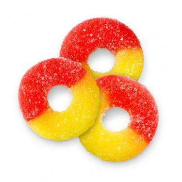 Gummi Strawberry Banana Rings 4.5 lb. Bag