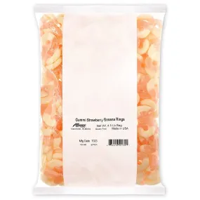 Gummi Strawberry Banana Rings 4.5 lb. Bag