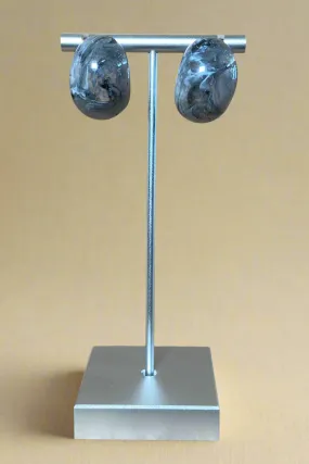 Half Hoop Earrings Charcoal