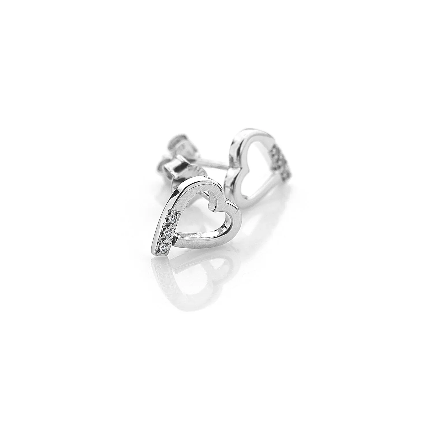 Hot Diamonds Romantic Heart Stud Earrings | Sterling Silver