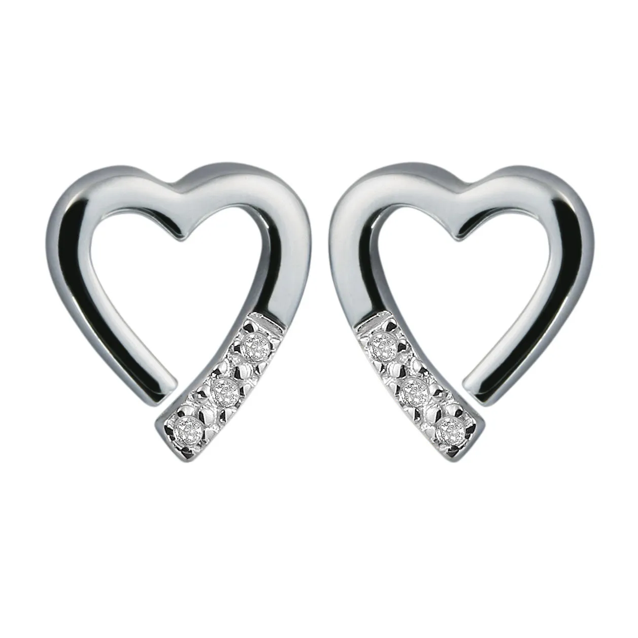 Hot Diamonds Romantic Heart Stud Earrings | Sterling Silver