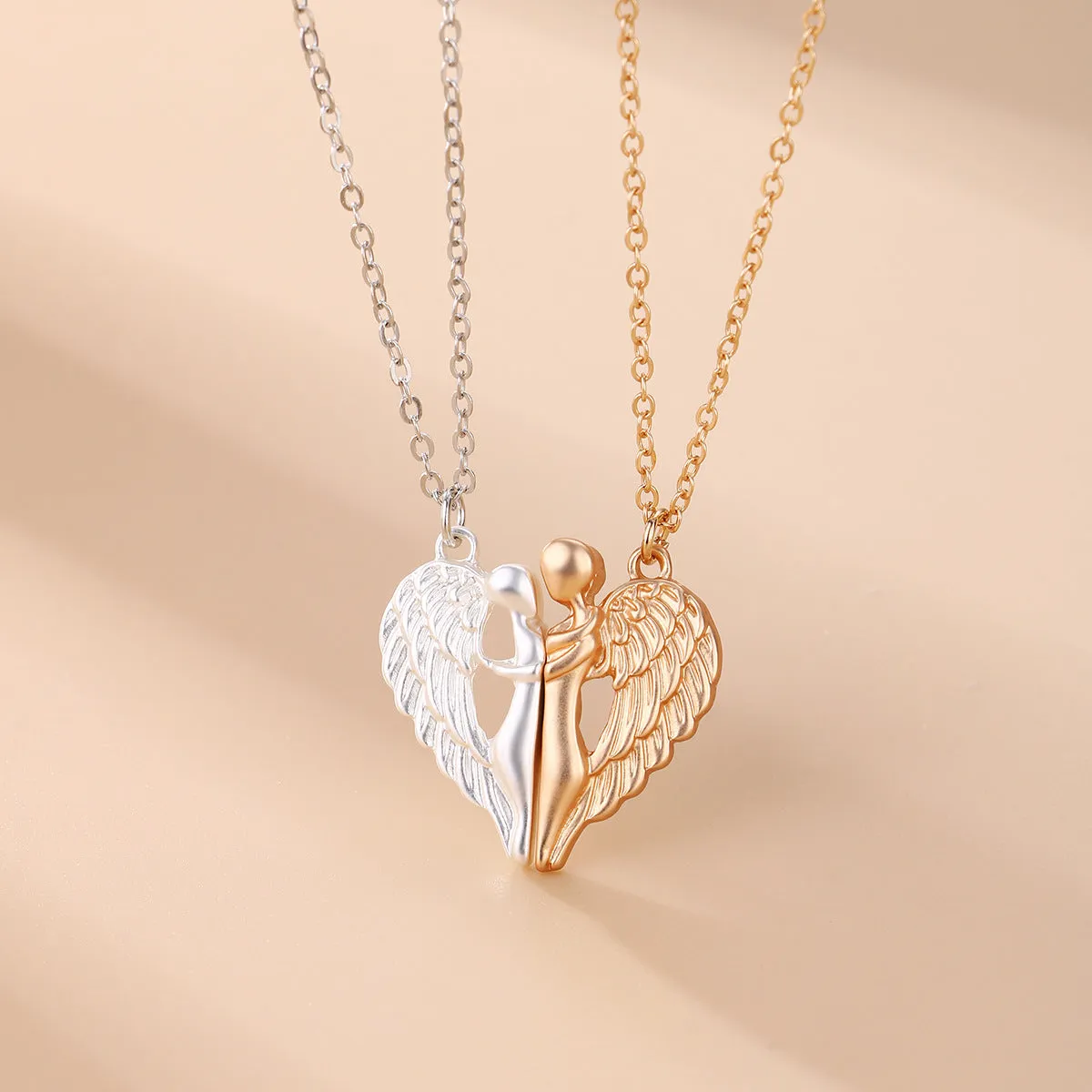 Hugging Angels Best Friends Necklaces Gift for 2