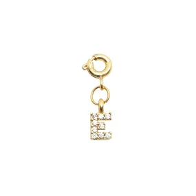 Initial E - Gold Charm