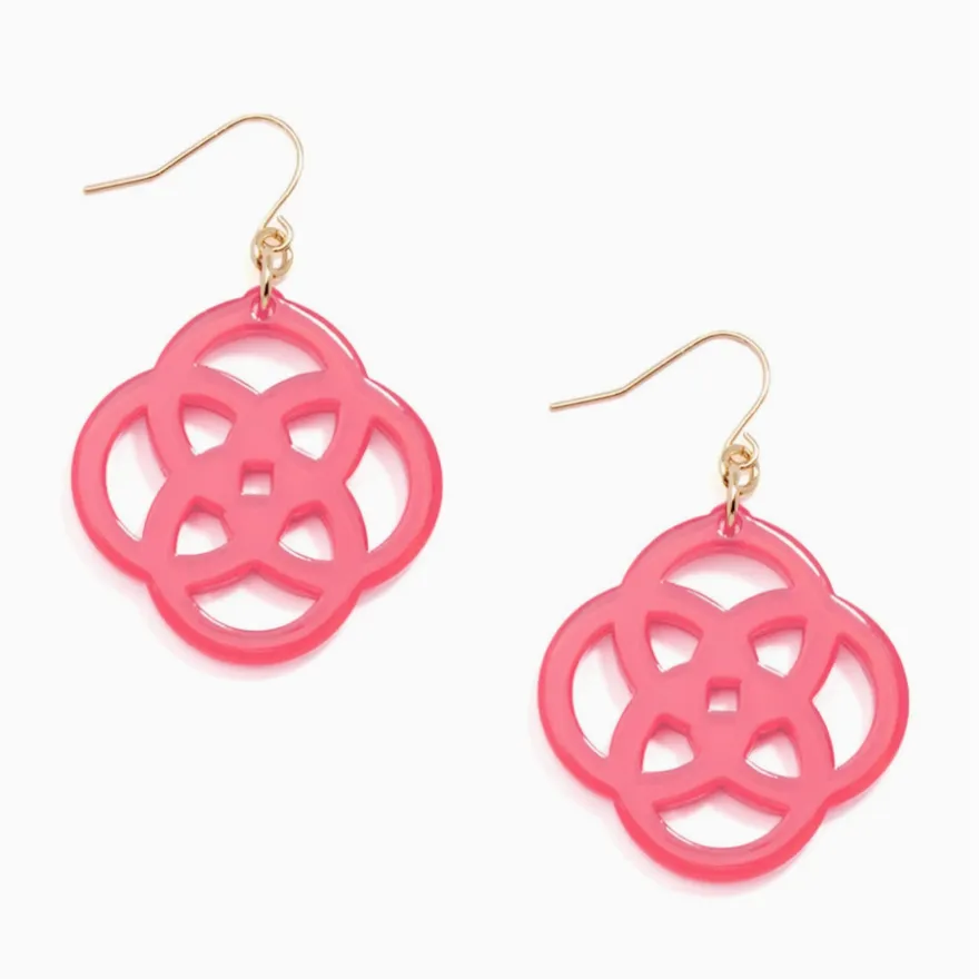 Lena Clover Drop Resin Earrings