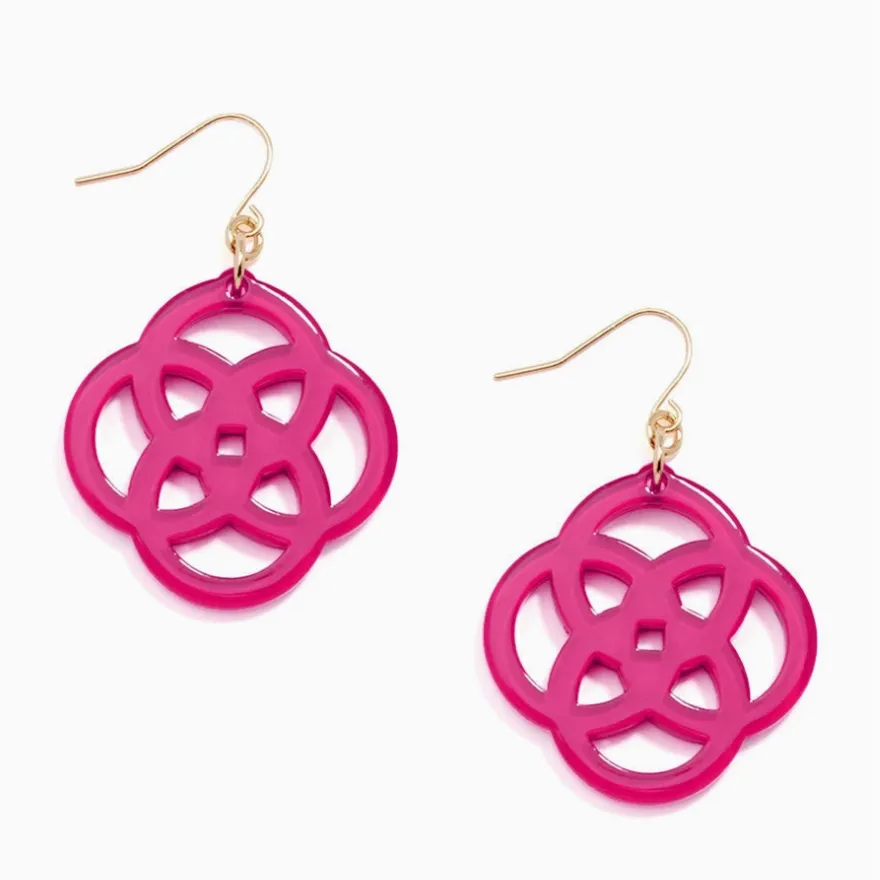 Lena Clover Drop Resin Earrings