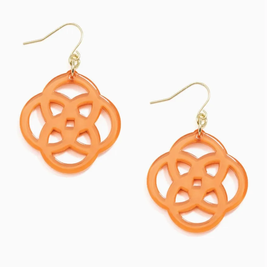 Lena Clover Drop Resin Earrings