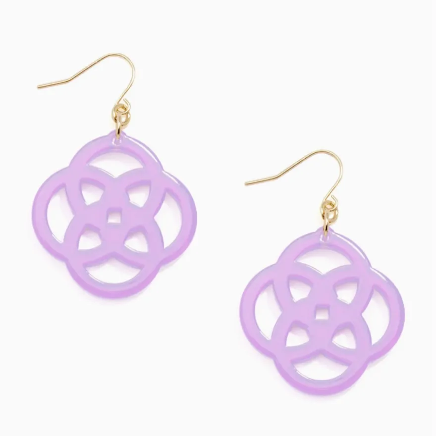 Lena Clover Drop Resin Earrings
