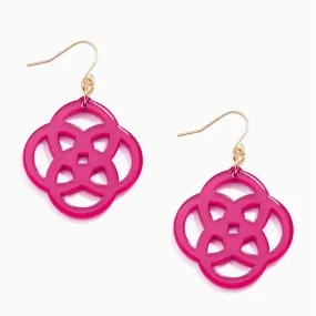 Lena Clover Drop Resin Earrings