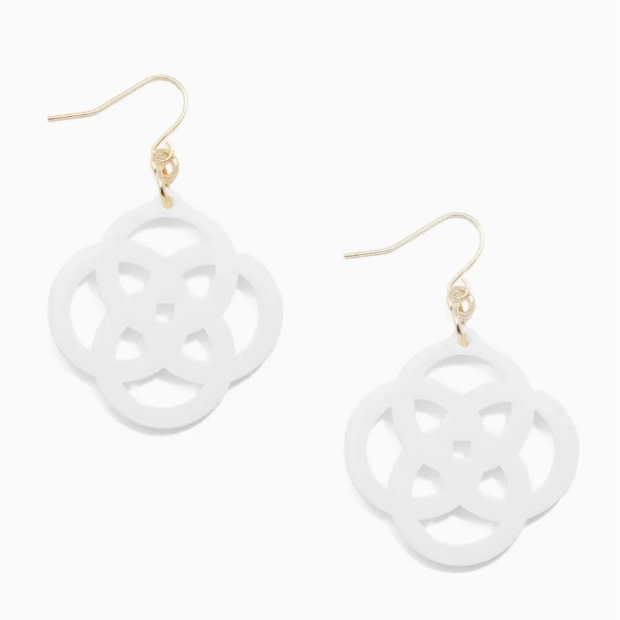 Lena Clover Drop Resin Earrings