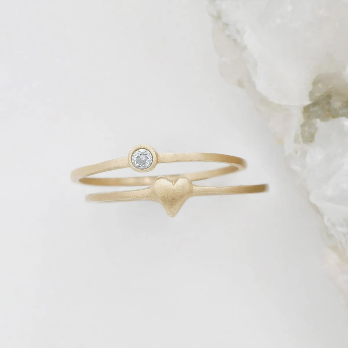 Love & Loss Ring Pair {14K Gold}