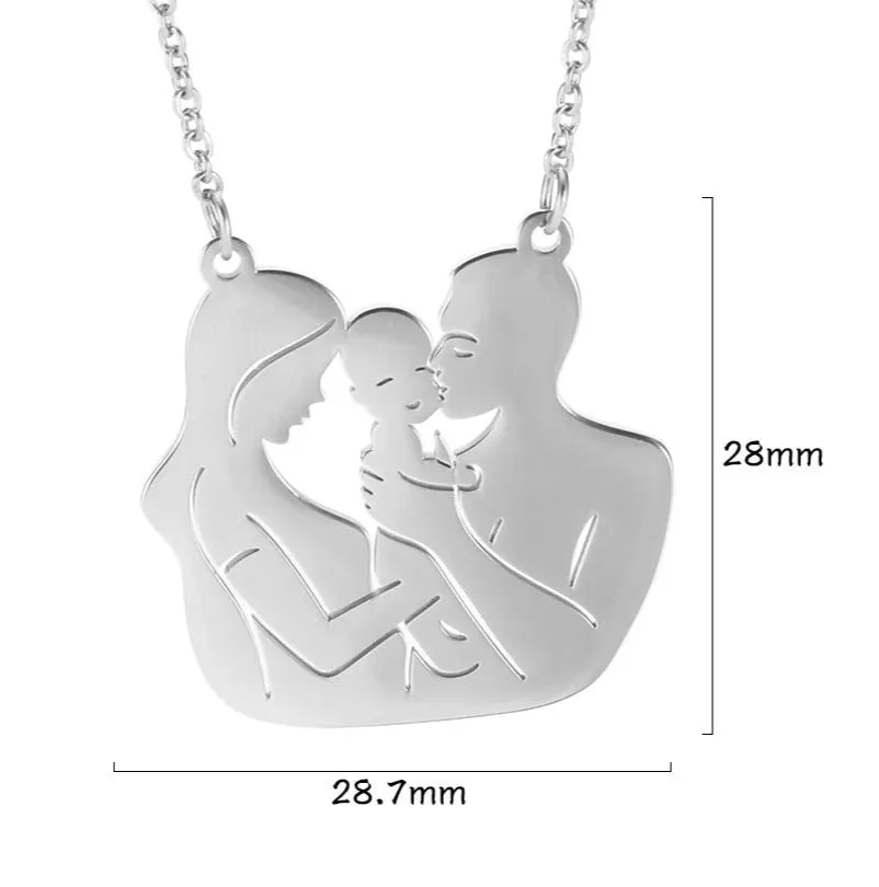 Lovely Family Necklaces - Maternal love