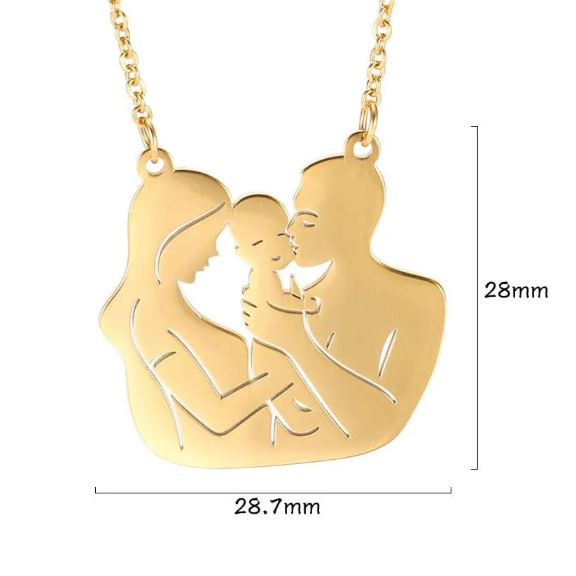 Lovely Family Necklaces - Maternal love