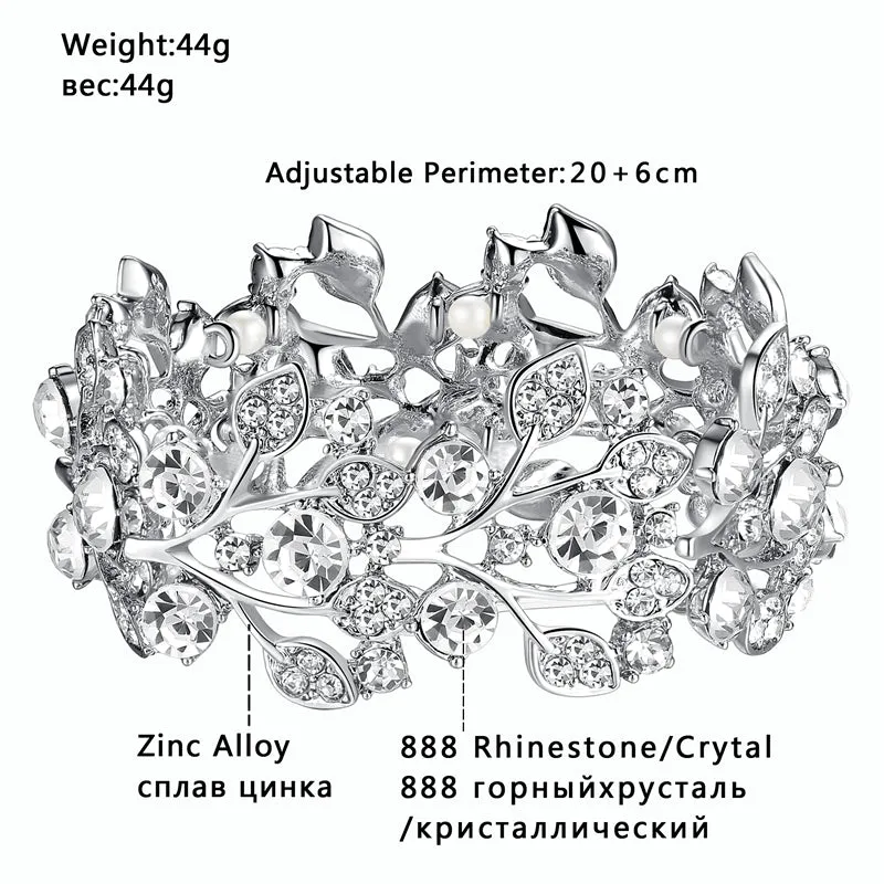 Luxury Crystal Leaf Bracelets
