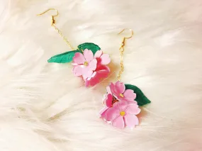 Magik "Cherry Blossom Boutique" Sakura 3D Shrinky Dinks DropEarring