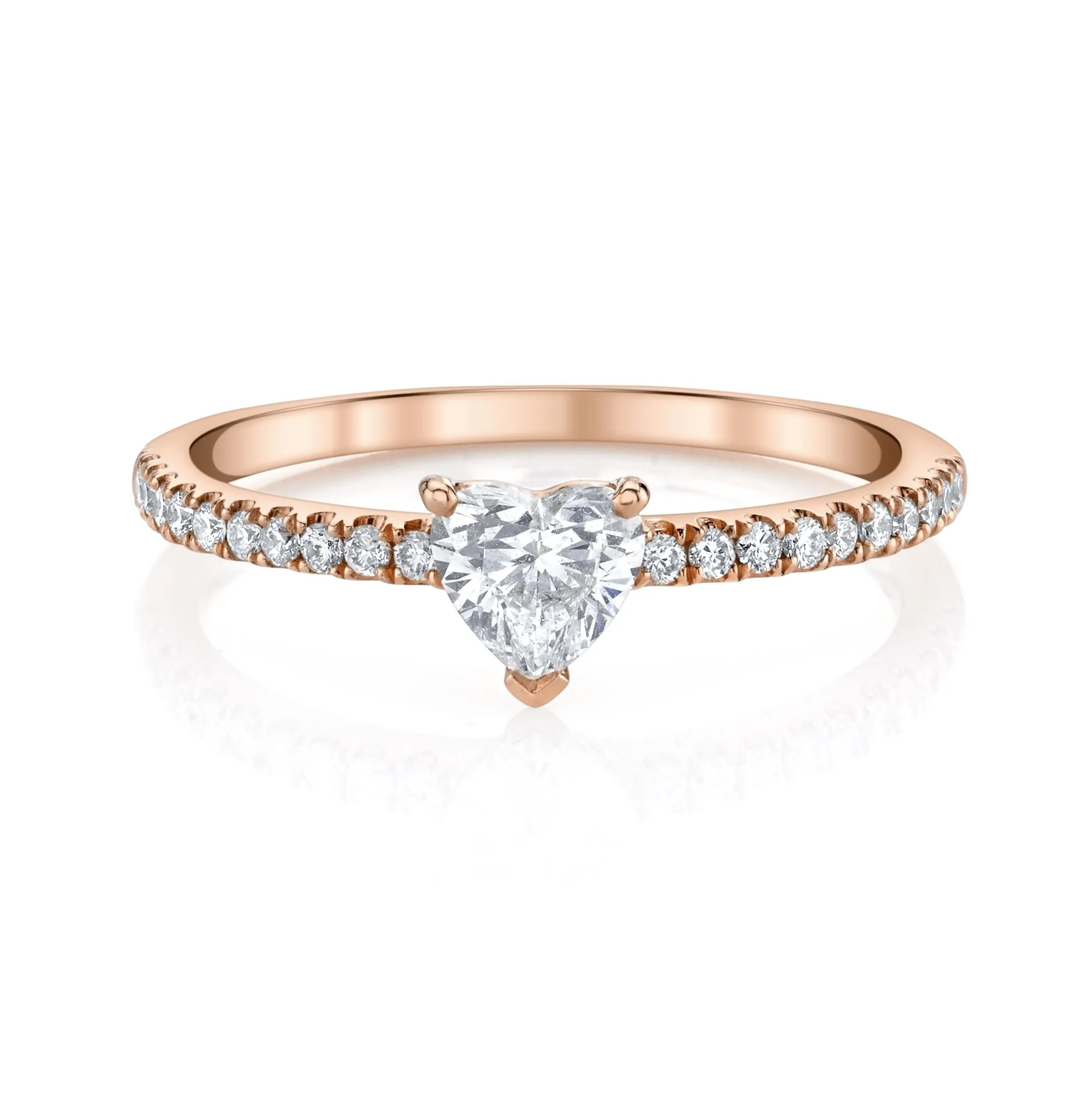ME/YOU HEART DIAMOND PAVE PINKY RING