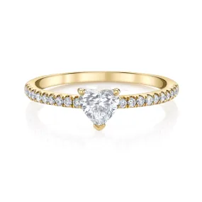 ME/YOU HEART DIAMOND PAVE PINKY RING