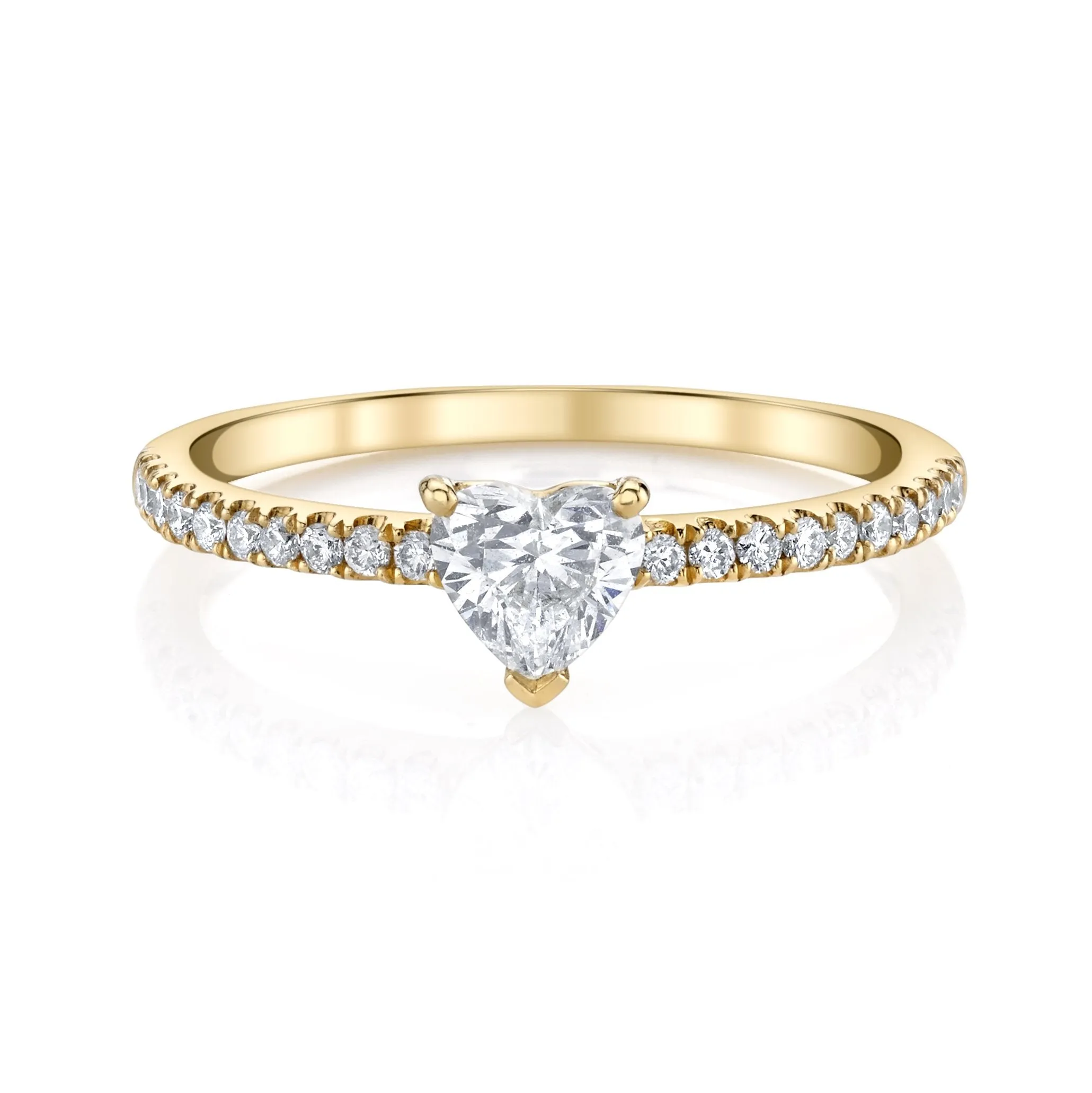 ME/YOU HEART DIAMOND PAVE PINKY RING