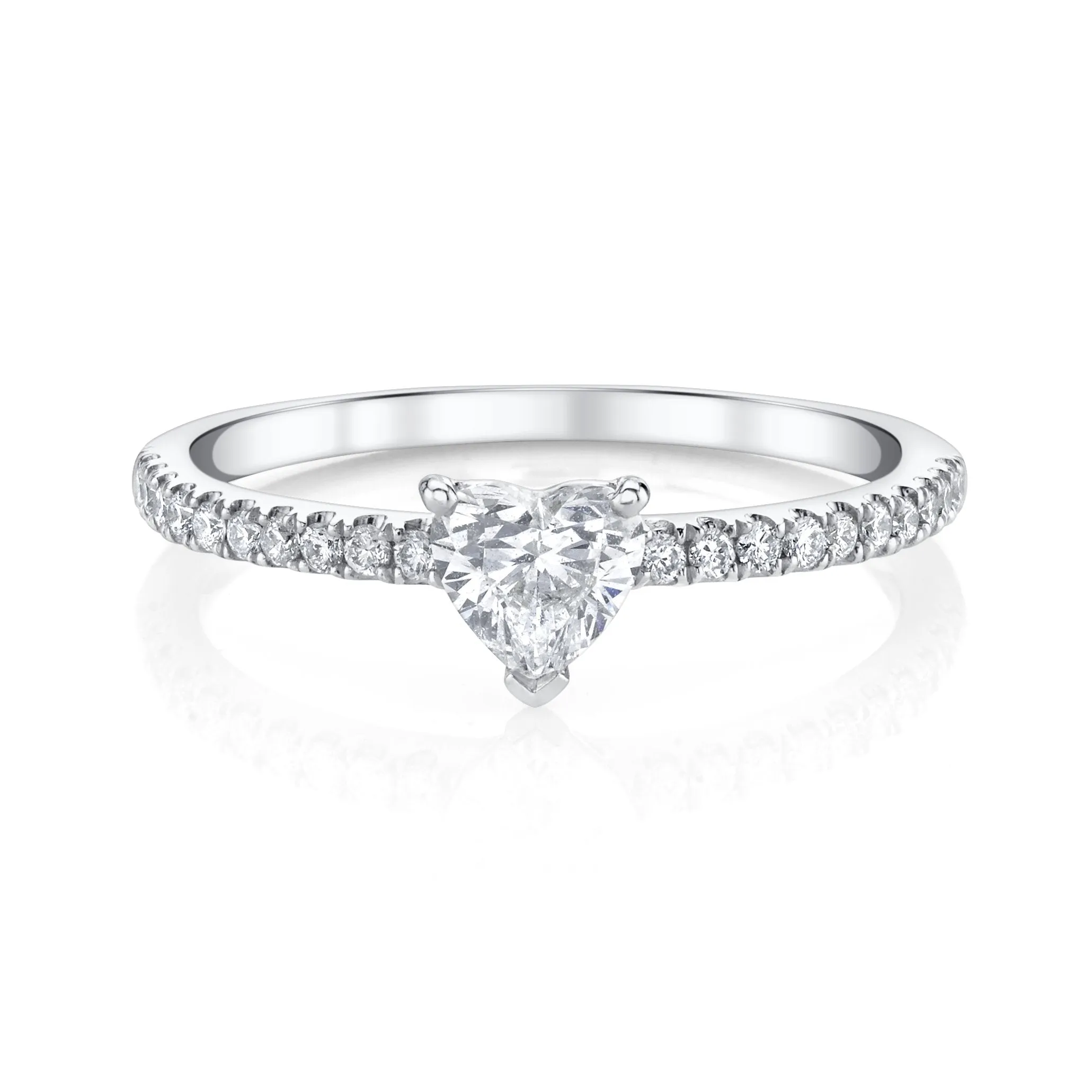 ME/YOU HEART DIAMOND PAVE PINKY RING