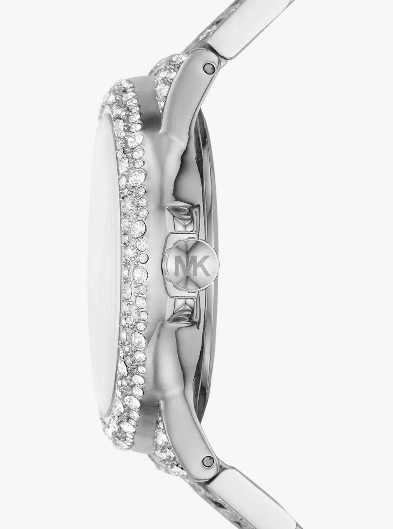 Michael Kors Oversized Camille Pavé Silver-Tone wristwatch, silver