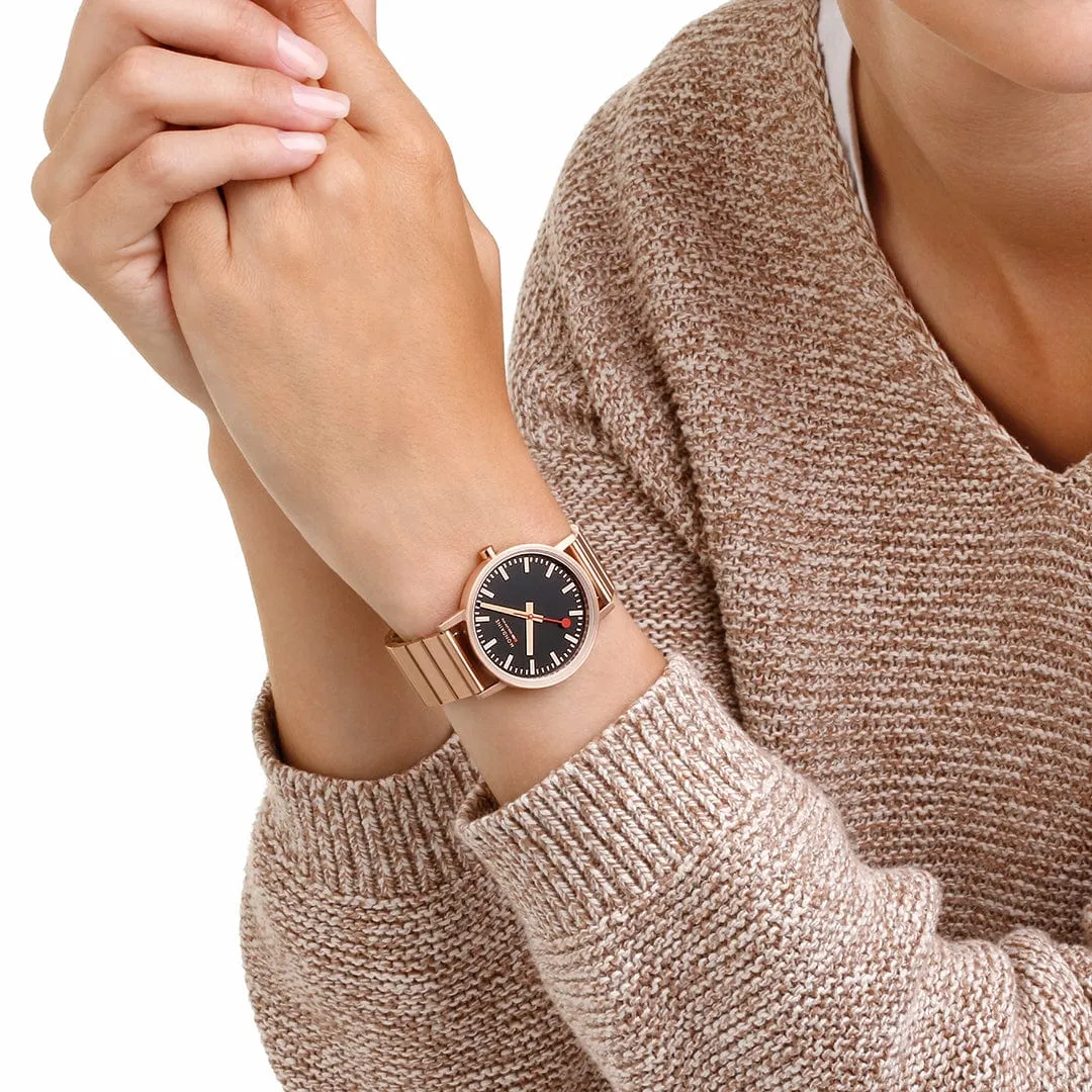 MONDAINE CLASSIC, 36MM, ROSE GOLD WATCH A660.30314.16SBR