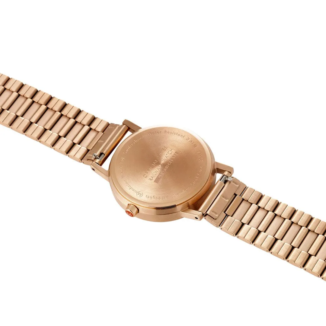 MONDAINE CLASSIC, 36MM, ROSE GOLD WATCH A660.30314.16SBR