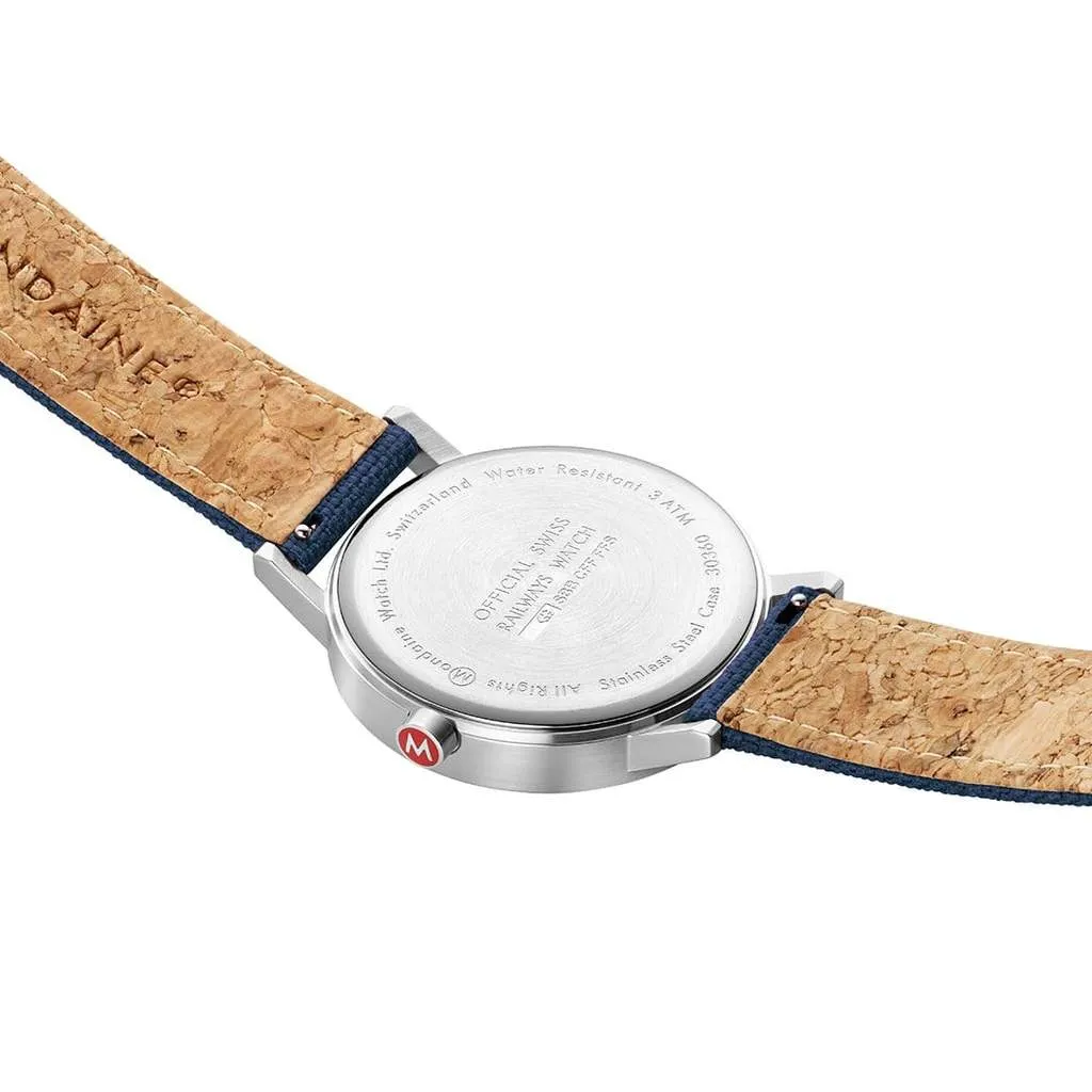 Mondaine Classic 40mm Modern Deep Ocean Blue Watch, A660.30360.17SBD1