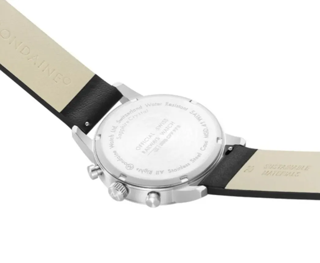 MONDAINE NEO, Black Vegan Grape Leather, 41 mm- MSD.41410.LBV CHRO