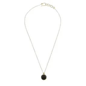 Nevis Lava Loop Pendant - Brass